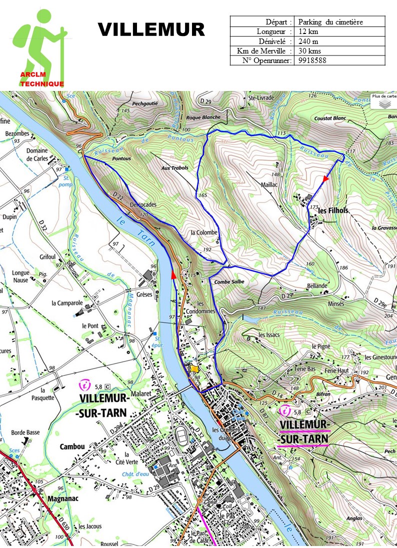 randonnée à Villemur